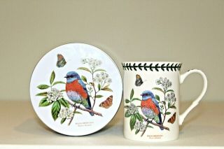Portmeirion Porcelain Mug With Tin Container Botanic Garden Birds