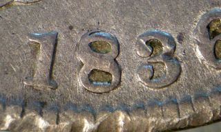 1836 CAP BUST LETTERED EDGE SILVER HALF DOLLAR O - 115 RECUT 8 IN DATE R.  3 SCARCE 3