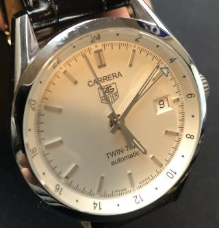 Tag Heuer Carrera Twin Time Mens Automatic Watch - WV2116 - 0 2