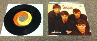 The Beatles Love Me Do - Ps I Love You Records 45 Album Vinyl Picture Sleeve
