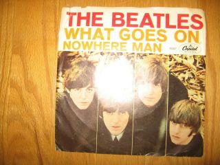 The Beatles Nowhere Man What Goes On John Lennon Starting Over 45 Rpm Records