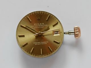 Vintage Rolex Datejust 2030 Movement Dial Hands And Crown
