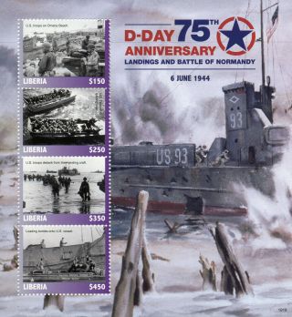 Liberia 2019 Mnh Wwii Ww2 D - Day Landing 75th Anniv 4v M/s Military & War Stamps