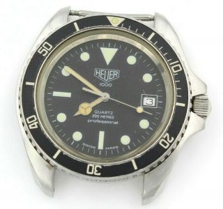 Tag Heuer Professional 1000 S/s Black Dial 40 Mm 200 Meter Divers Watch 7181