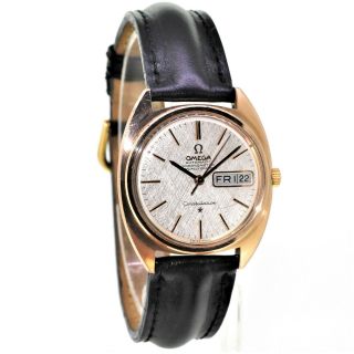 Gents Omega Constellation Chronometer Day Date - Pink Gold Filled - Famous Owner 3