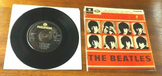 1964 Beatles Parlophone 45 Record Album Vinyl Picture Sleeve Hard Days Night