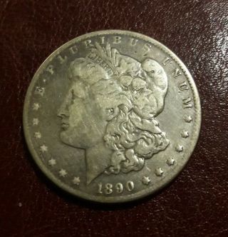 1890 Cc $1 Morgan Silver Dollar