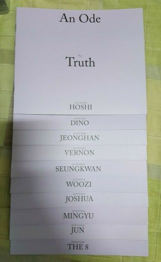 Seventeen 3rd Full Album An Ode Truth Ver.  Mini Photobook,  Sticker