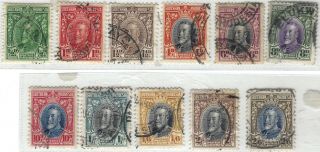 Southern Rhodesia 1931 - 7 Sc 16 - 28 King George V Definitive Short Set 1589