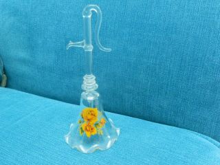 Antique Hand Blown Glass Bell In The Shape Of A Water Pump