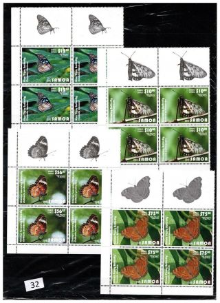 == 4x Samoa 2015 - Mnh - Butterflies