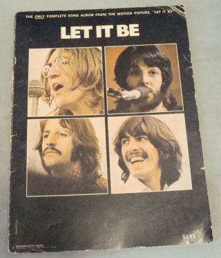 Vintage 1969 " The Beatles - Let It Be " Songbook Complete Book