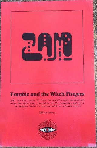 Frankie And The Witch Fingers Zam Album Promo Tour Poster 11x17