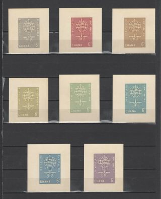 ,  1962 Against Malaria 6 Nominal In Different Colour Thick Paper