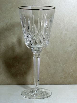 Waterford Crystal Stemware No Box Platinum Lismore Tall Water Goblet