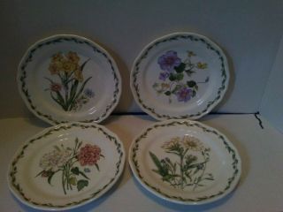 Set Of 4 Noritake Casual Gourmet Garden Flower Plates 8 1/4