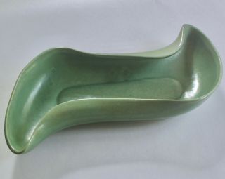 Vintage Red Wing Jade Green Mid Century Ceramic Console Bowl Serving Dish