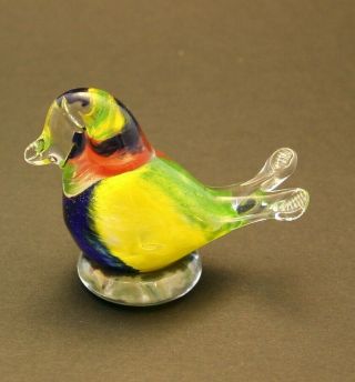 Collectable Hand Made Glass Art Animal Paperweight Bird Robin Décor Gift P1