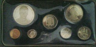 1971 Jamaica Proof Set Franklin 6 - Coin Set.