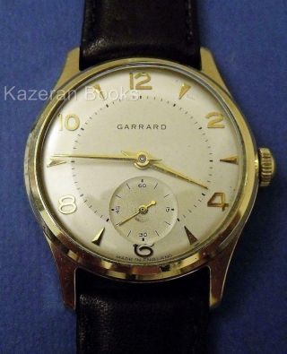 Vintage Mans 9ct Gold Watch Garrard Smiths 18 Jewel Wristwatch C1961