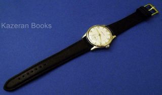 Vintage Mans 9ct Gold Watch Garrard Smiths 18 Jewel Wristwatch c1961 2
