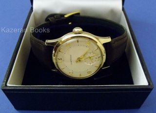 Vintage Mans 9ct Gold Watch Garrard Smiths 18 Jewel Wristwatch c1961 3