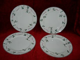 Christopher Stuart Holiday Splendor Set Of 4 Salad Plates