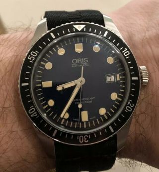 Oris Divers Sixty - Five 65 42mm Case 73377204055fs - Blue - Domed Sapphire Crystal