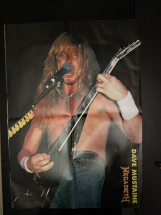 Megadeth Dave Mustaine Vintage Poster Thrash Metal Heavy Metal Metallica
