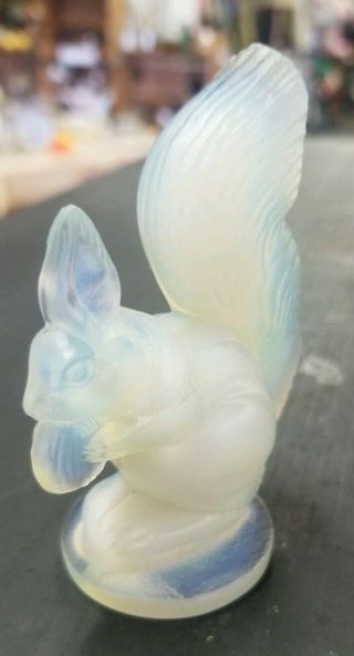 Sabino Opalescent Crystal 1960 - 80 Squirrel Figurine Signed Autograph