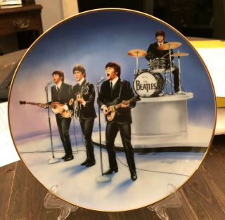 The Beatles: " Live In Concert,  Limited Collector Plate (bradley Ex) Ex