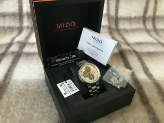 Mido Commander Ii M014.  414.  11.  031.  09 / M0144141103109 Chronograph Watch