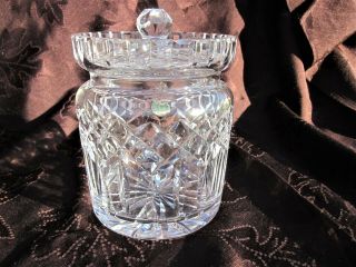 Wonderful Vintage Waterford Irish Crystal " Lismore " Biscuit Cracker Jar