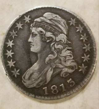 1813 50c Capped Bust Half Dollar,  Vf,  Details