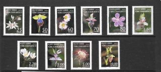 Turkish Cyprus Sc 646 - 55 Nh Issue Of 2008 - Flowers.  Sc$38,