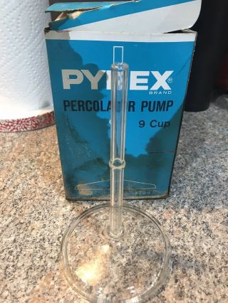 9 Cup Pyrex Flameware Rangetop Coffee Pot Percolator Pump Stem 7759p Glass