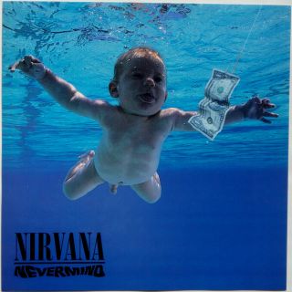 Nirvana " Nevermind " 1991 Us Promotional 12 X 12 Album Poster Flat