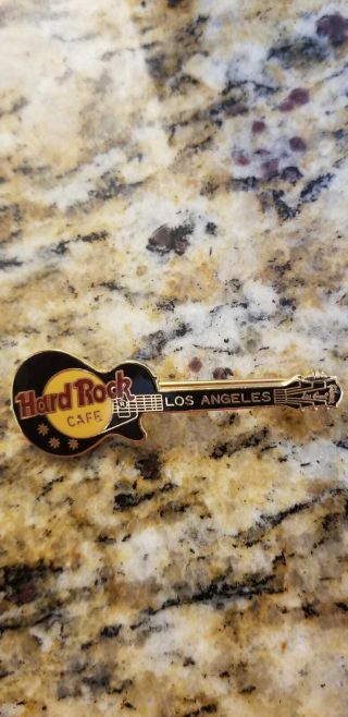 Hard Rock Cafe Los Angeles Guitar Pin Gibson.  Black