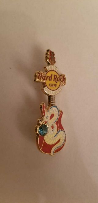 Hard Rock Cafe Orlando Pin Rhinestone Dragon Guitar Series 2006