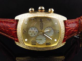 Aqua Master Joe Rodeo Yellow Gold W 42 Bubble Diamond Watch 2.  5 Ct