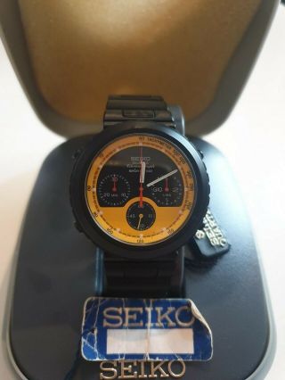 Seiko Vintage Watch Sport 100 7a38 - 7140 Rare Chronograph 80s Nos