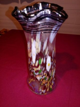The Absolute Gold Standard Of Vintage Murano Millefiori Art Glass Vase Signed