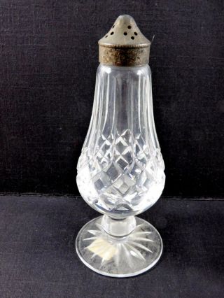 Vtg Waterford Footed Salt Or Pepper Shaker Lismore Pattern Irish Cut Crystal