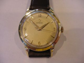1952 Omega 14k Solid Gold Dial Cal 283 Watch