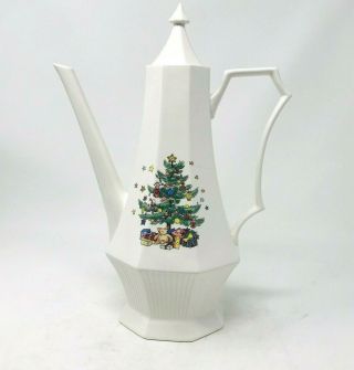 Nikko Christmas Time Coffee Pot With Box 13 ¼ Inches High Holiday