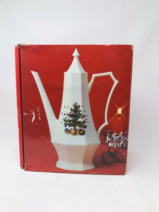 Nikko Christmas Time Coffee Pot With Box 13 ¼ Inches High Holiday 2
