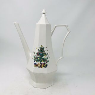 Nikko Christmas Time Coffee Pot With Box 13 ¼ Inches High Holiday 3