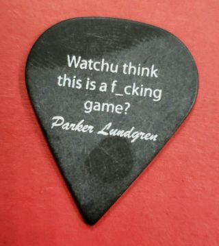 Parker Lundgren,  Queensryche,  Dedicated To The Chaos Tour,  Guitar Pick