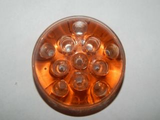 Vintage Pink Depression Glass Flower Frog 11 Holes 3 1/4 " Diameter