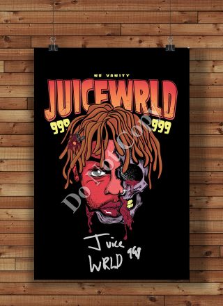 Juice Wrld Poster Signed Autographed Reprint 12x18 Poster Print Juice World